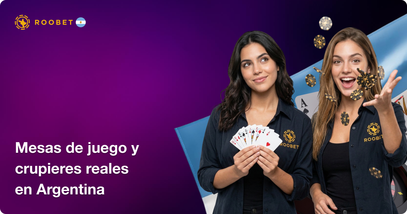 Roobet casino en vivo - Mesas y Crupieres Reales en Argentina 2026